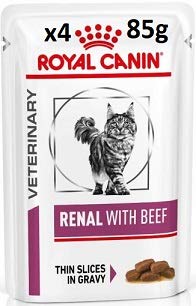 Royal Canin Veterinary Feline Renal"Premium Mix" of 12 x 85g. Include 4x Tuna 4x Chicken 4x Beef Cat Food. By ResqueT. *ALL IN ONE RANDOM BOX