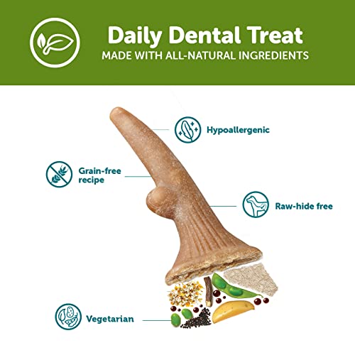 WHIMZEES Antler, Occupying Dental Treat with Calming Effects for Small Dogs (7-12kg), All-Natural, Grain-Free, 24 pieces