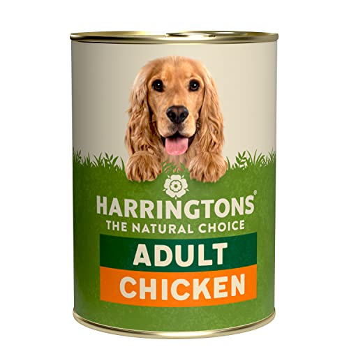 طعام الكلاب البالغة من Harringtons Complete Wet Can Grain Free Hypoallergenic Chicken &amp; Veg 6x400g - مصنوع من مكونات طبيعية بالكامل