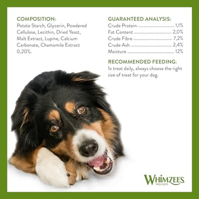 WHIMZEES Antler, Occupying Dental Treat with Calming Effects for Small Dogs (7-12kg), All-Natural, Grain-Free, 24 pieces