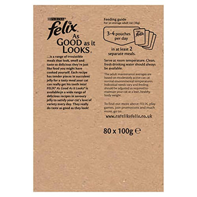 Felix As Good As It Looks Cat Food Fish 80 x 100g (80 Pouches)