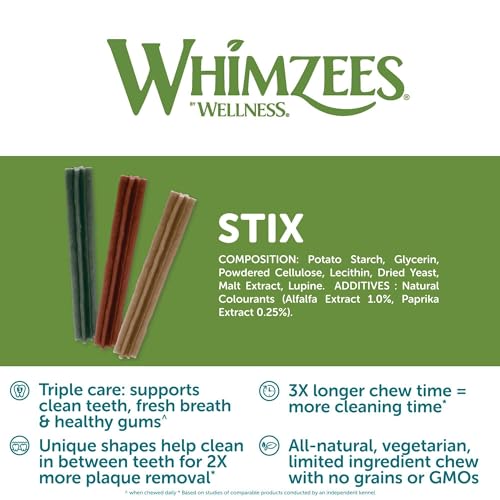 Whimzees Stix Size M/Pack of 100 in Display Pack of 1 (1 x 3 kg)