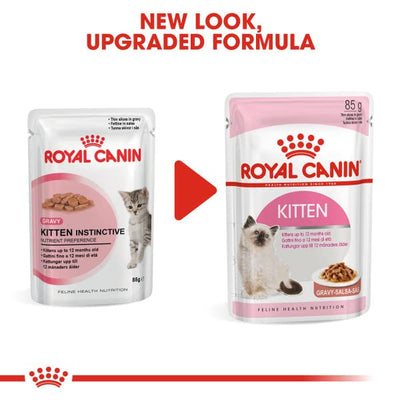 ROYAL CANIN Kitten in Gravy Wet Food 85g (Pack of 48) * Multipack *