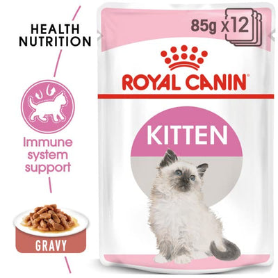 ROYAL CANIN Kitten in Gravy Wet Food 85g (Pack of 48) * Multipack *