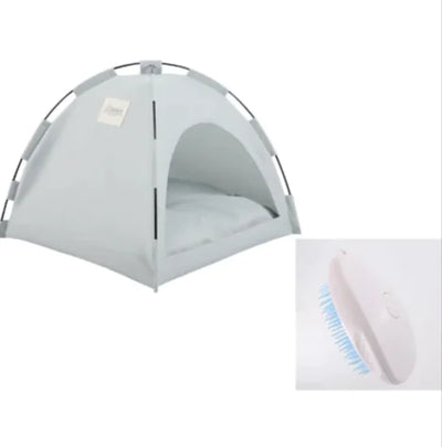 Portable Pet Tent with Cooling Mat | Cozy Indoor & Outdoor Dog and Cat Bed