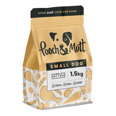 Pooch & Mutt - Complete Small Dog Dry Dog Food (Grain Free), Chicken & Superfood Blend, 1.5kg