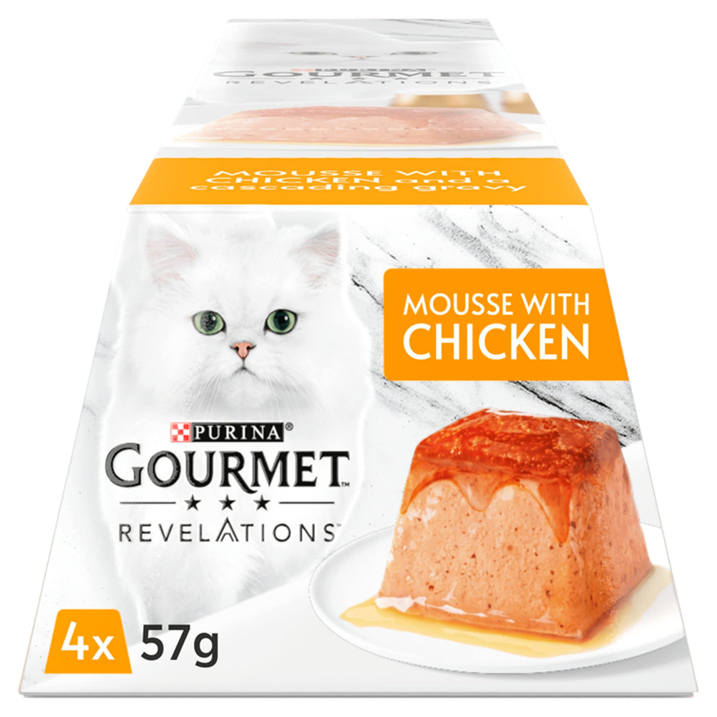 طعام القطط الرطب Gourmet Revelations Chicken in Gravy، 4x57 جم، عبوة من 6 قطع