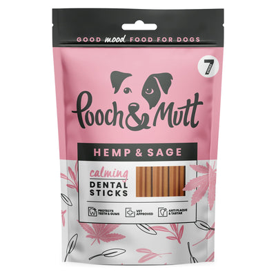 Hemp and Sage Flavour Dog Dental Chew, 1 pack of 7 sticks