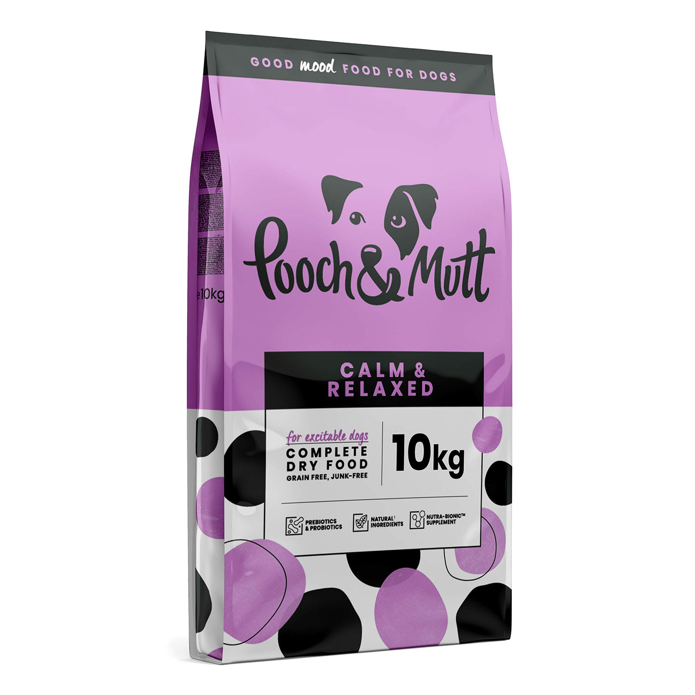 Pooch & Mutt - Calm & Relaxed, Complete Grain Free Dry Dog Food, Turkey and Sweet Potato, 10kg