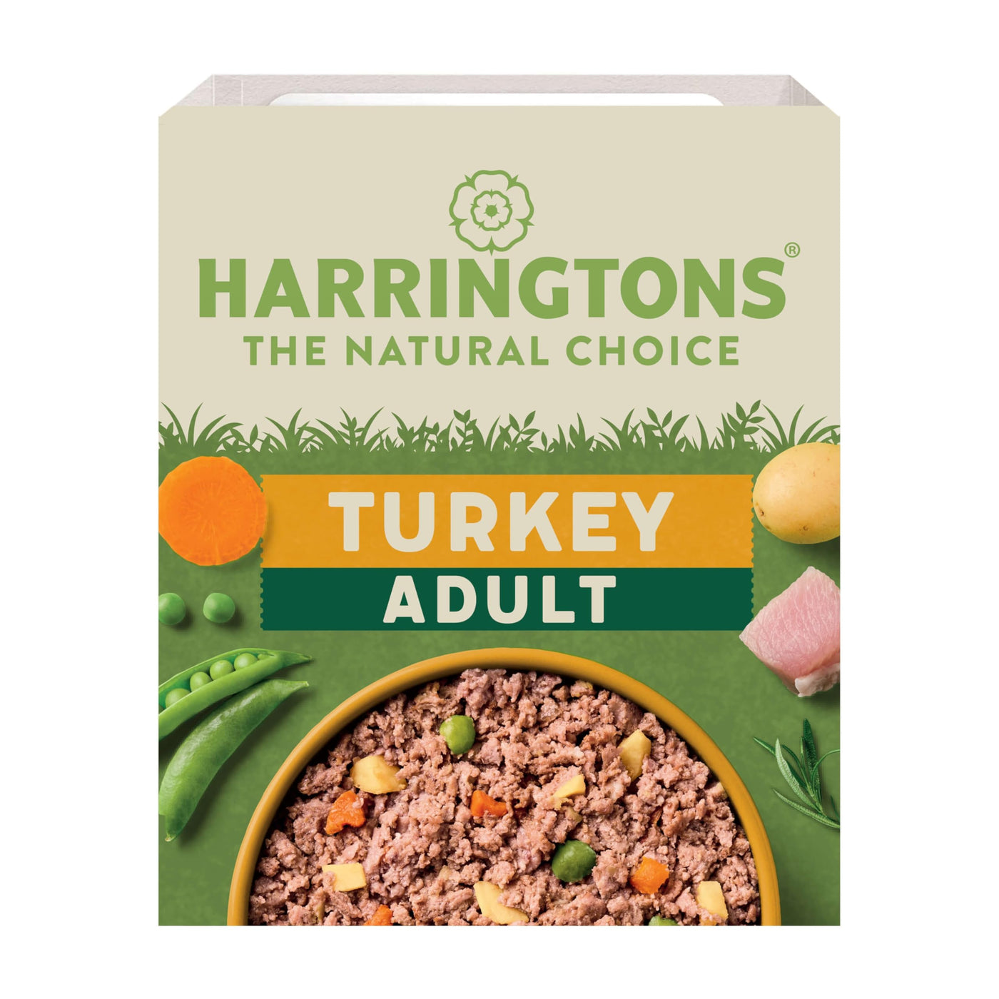 Harringtons Complete Wet Tray Grain Free Hypoallergenic Adult Dog Food Turkey & Potato 8x400g - Made with All Natural Ingredients