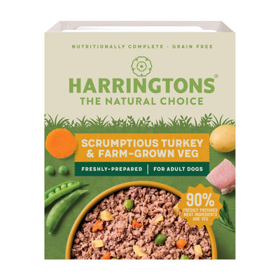 Harringtons Complete Wet Tray Grain Free Hypoallergenic Adult Dog Food Turkey & Potato 8x400g - Made with All Natural Ingredients