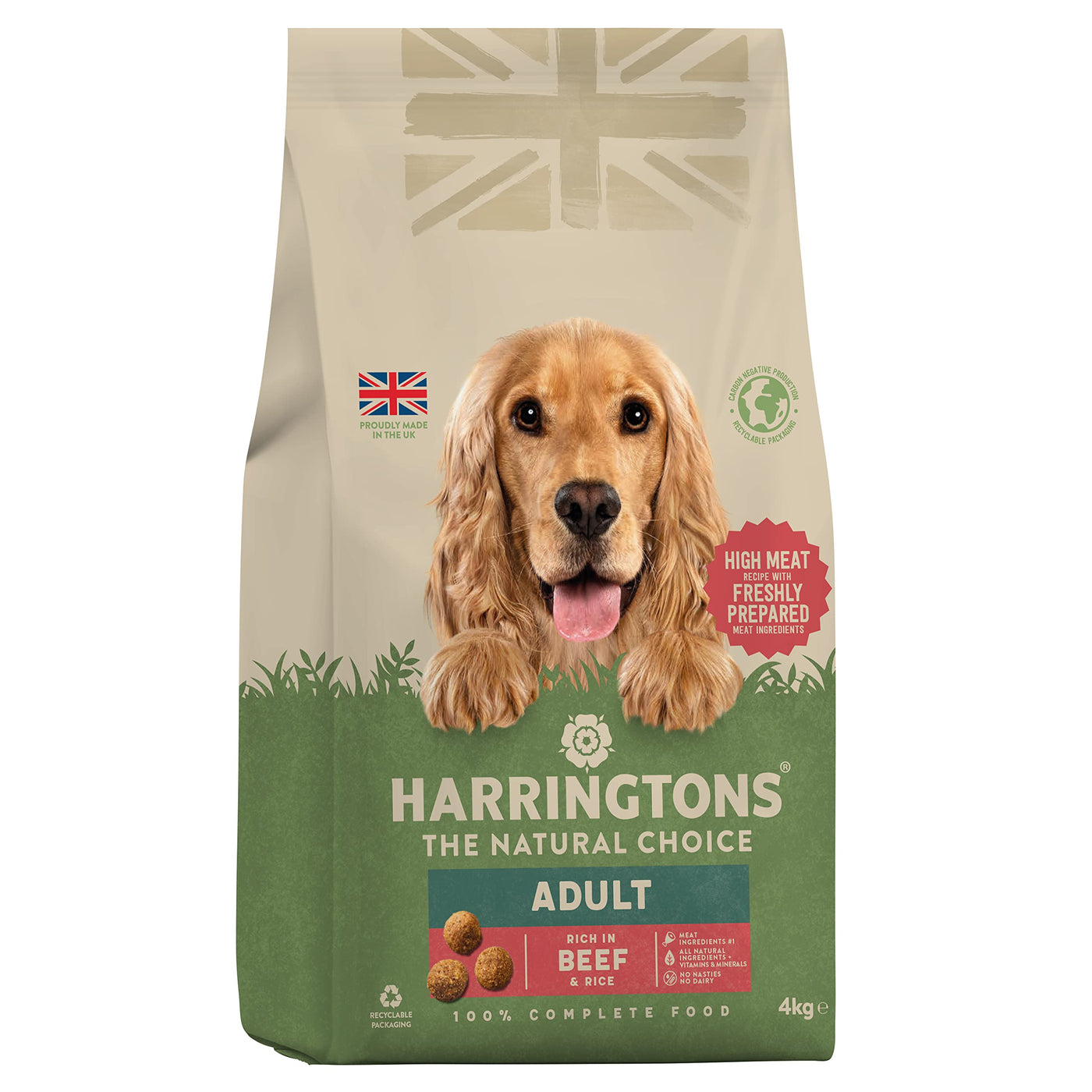 HARRINGTONS Complete Beef Adult Dry Dog Food 4Kg, Green (112786087)