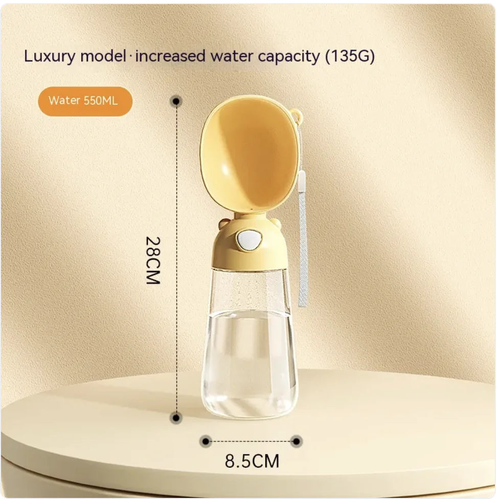 زجاجة مياه محمولة للكلاب ومغذية للحيوانات الأليفة، وموزع مياه للسفر ووعاء