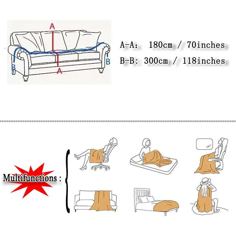 Thick Sofa Protector Soft Pet Friendly Multifunction Sofa Towel Easy-care Sofa Cover for Living Room Sofa