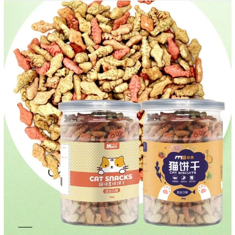 Cat Biscuits Cat Teeth Grinding Snacks Broiler Granules Biscuits Rich in Nutrition Cleansing Nutritional Fattening Cat Snacks