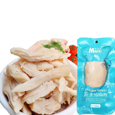 New Cat and Dog Snacks Pet Boiled Chicken Breast 40g Natural Fresh Nutritious High Protein Portable Pet Training Reward Snacks