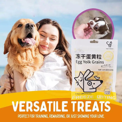 40g Freeze Dried Egg Yolk Granules Beautify Smoothing Freeze-dried Snacks To Safe Healthy Cat Hair Pets Food Cat Pet