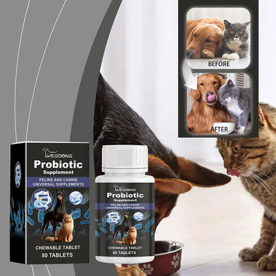 Dog Probiotic Supplement Pet Food Additive Dog Cat Cleanse Pet Diarrhea Accessories Solution Oral Care Vomiting D4L0