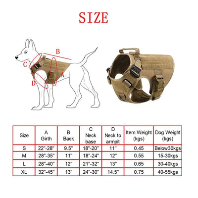 Pet Vest Dog Training 6-piece Set Battle Suit